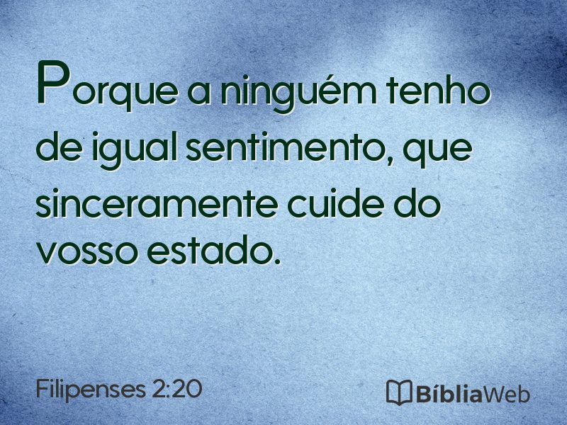 Filipenses 2:20 em imagem para compartilhar