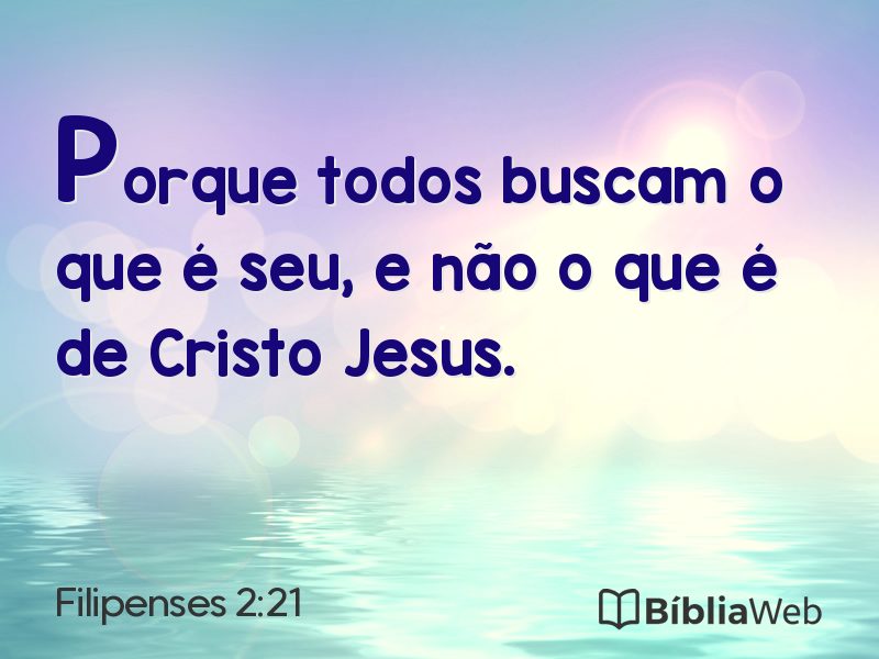 Filipenses 2:21 em imagem para compartilhar