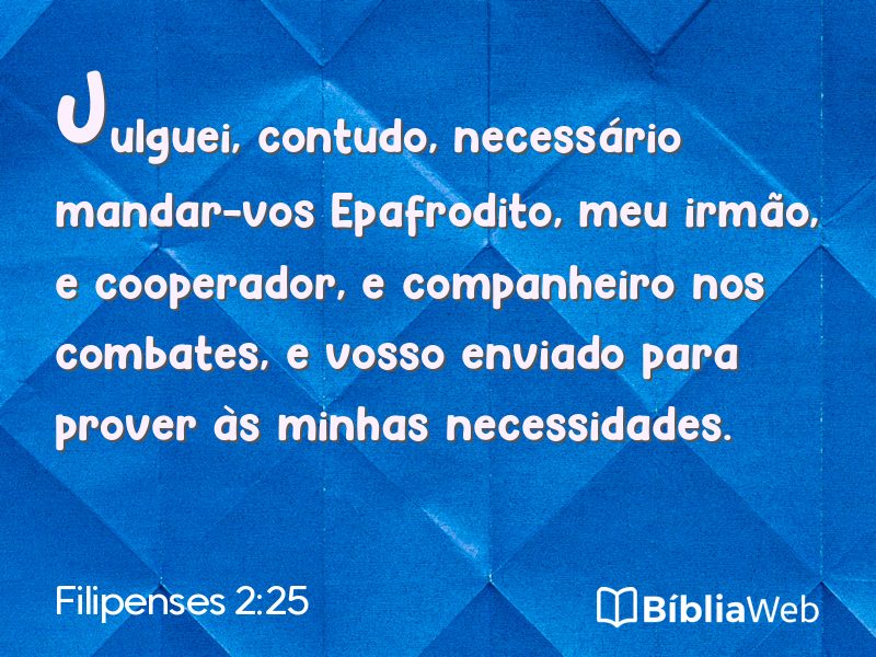 Filipenses 2:25 em imagem para compartilhar