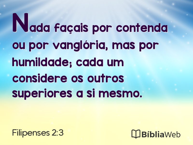 Filipenses 2:3 em imagem para compartilhar
