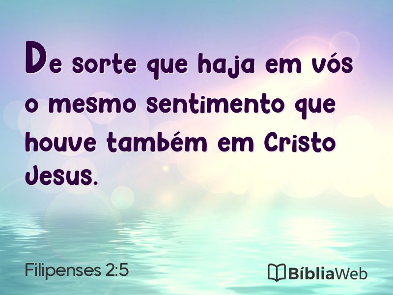 Filipenses 2:5 em imagem para compartilhar