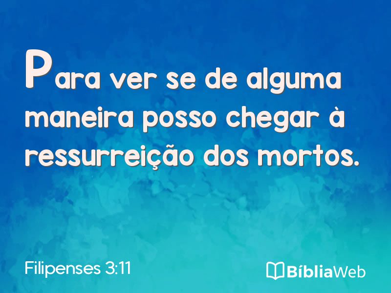 Filipenses 3:11 em imagem para compartilhar