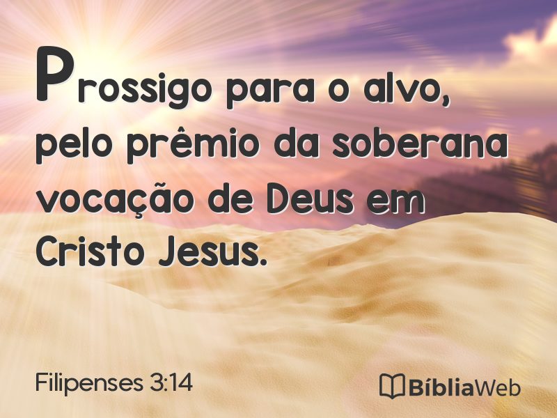 Filipenses 3:14 em imagem para compartilhar