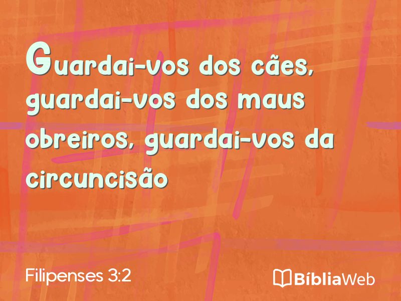 Filipenses 3:2 em imagem para compartilhar