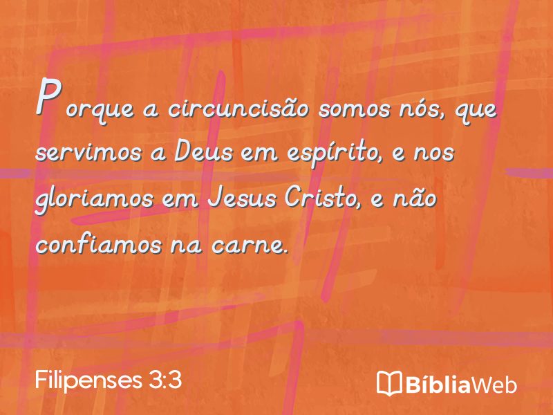 Filipenses 3:3 em imagem para compartilhar