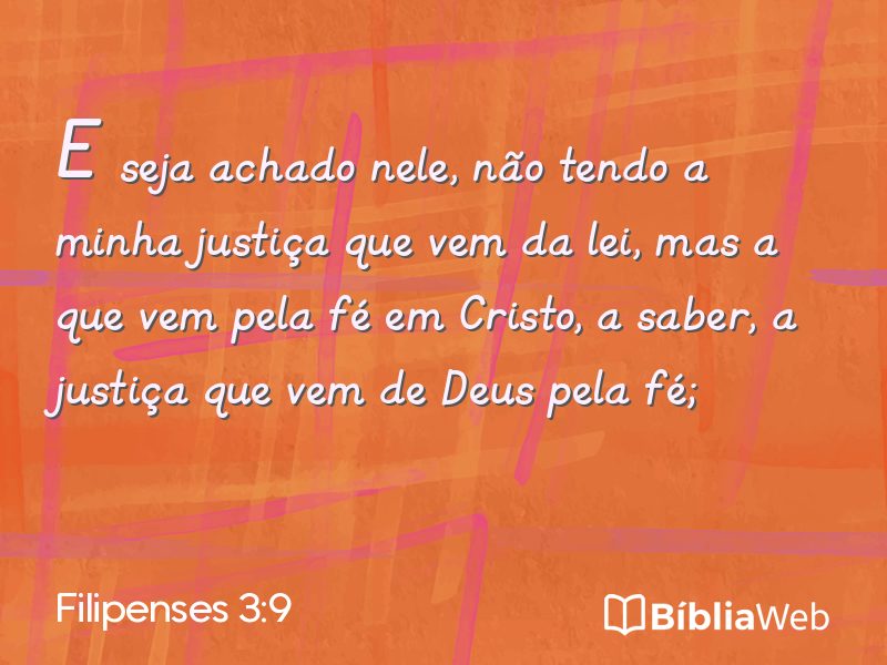 Filipenses 3:9 em imagem para compartilhar