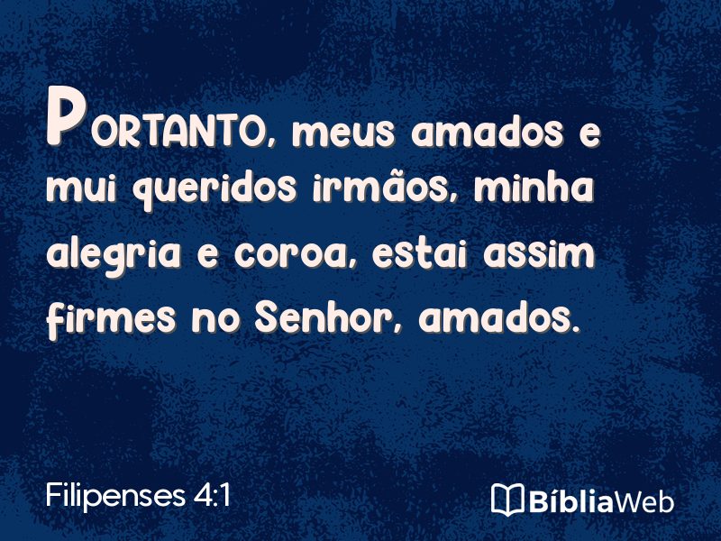 Filipenses 4:1 em imagem para compartilhar