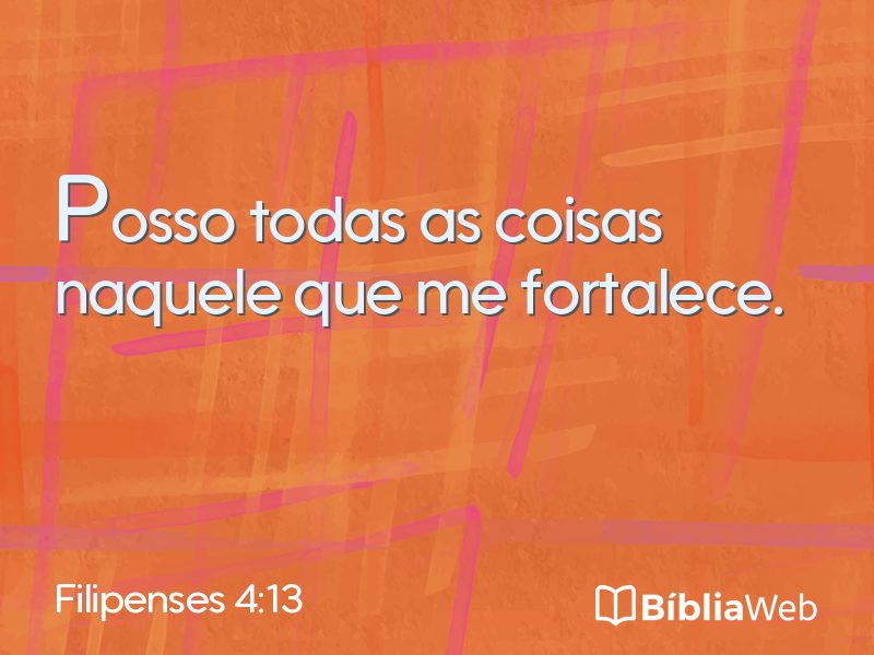 Filipenses 4:13 em imagem para compartilhar