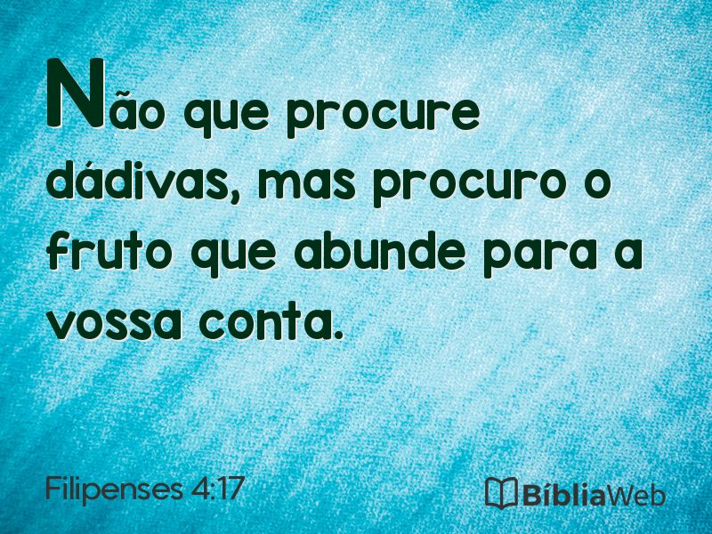 Filipenses 4:17 em imagem para compartilhar