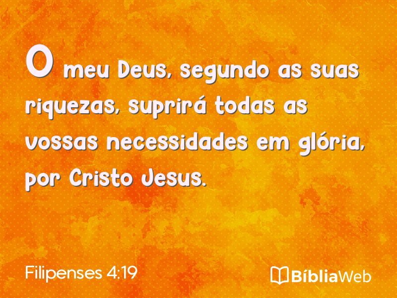 Filipenses 4:19 em imagem para compartilhar