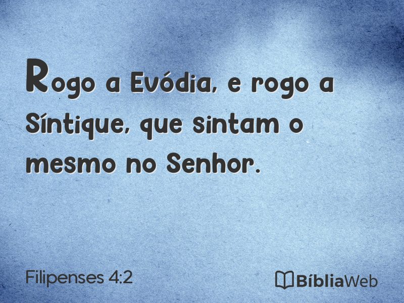 Filipenses 4:2 em imagem para compartilhar