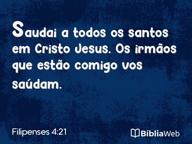Filipenses 4:21 em imagem para compartilhar