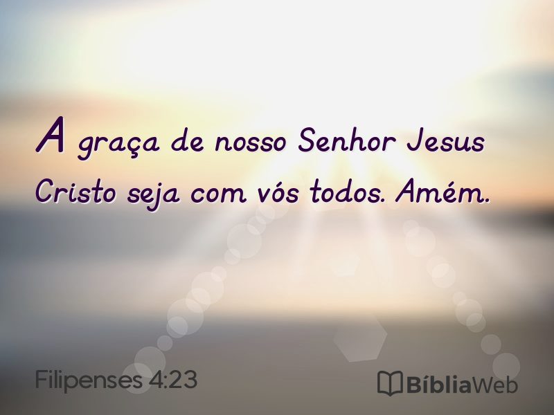 Filipenses 4:23 em imagem para compartilhar