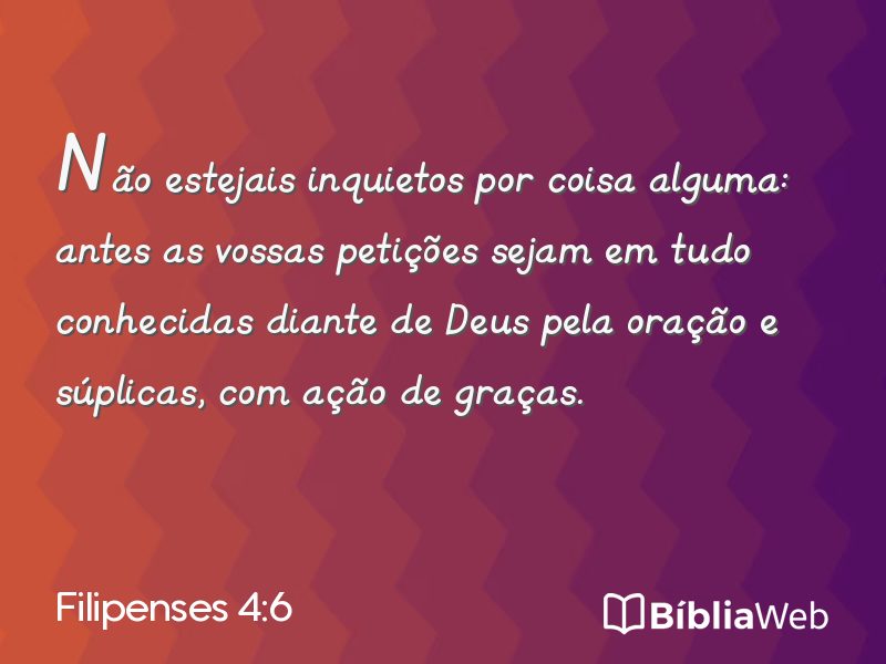 Filipenses 4:6 em imagem para compartilhar