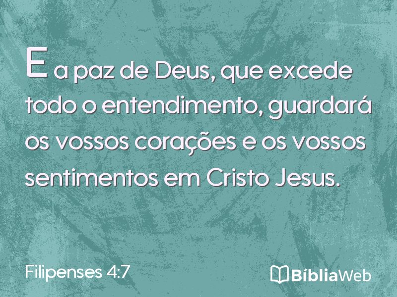 Filipenses 4:7 em imagem para compartilhar