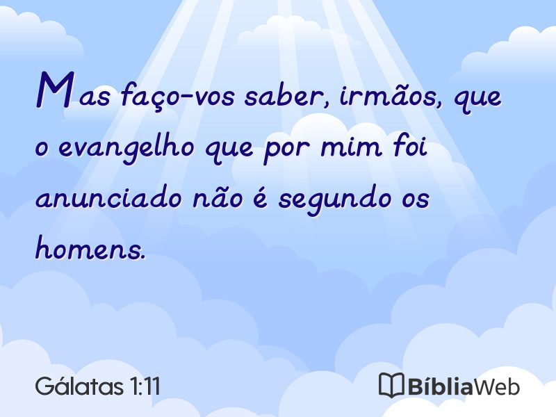 Gálatas 1:11 em imagem para compartilhar