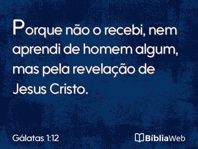 Gálatas 1:12 em imagem para compartilhar