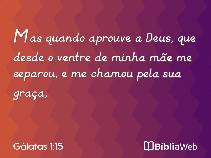 Gálatas 1:15 em imagem para compartilhar