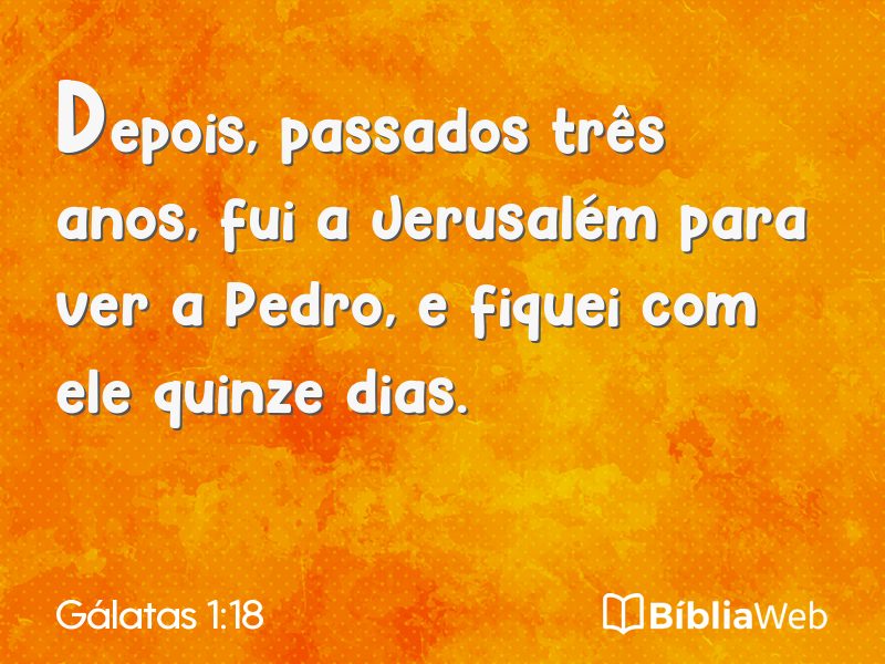 Gálatas 1:18 em imagem para compartilhar