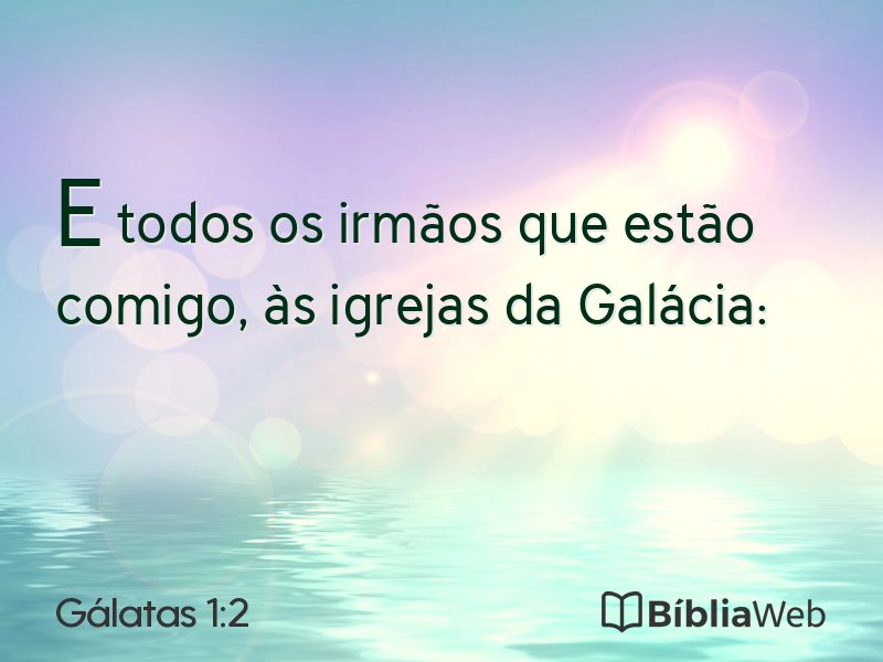 Gálatas 1:2 em imagem para compartilhar