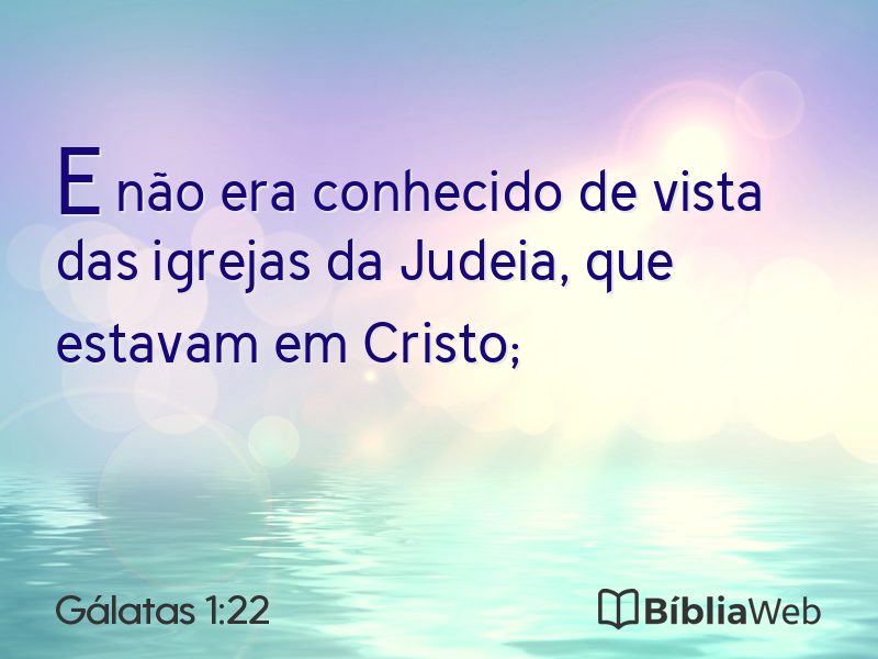 Gálatas 1:22 em imagem para compartilhar