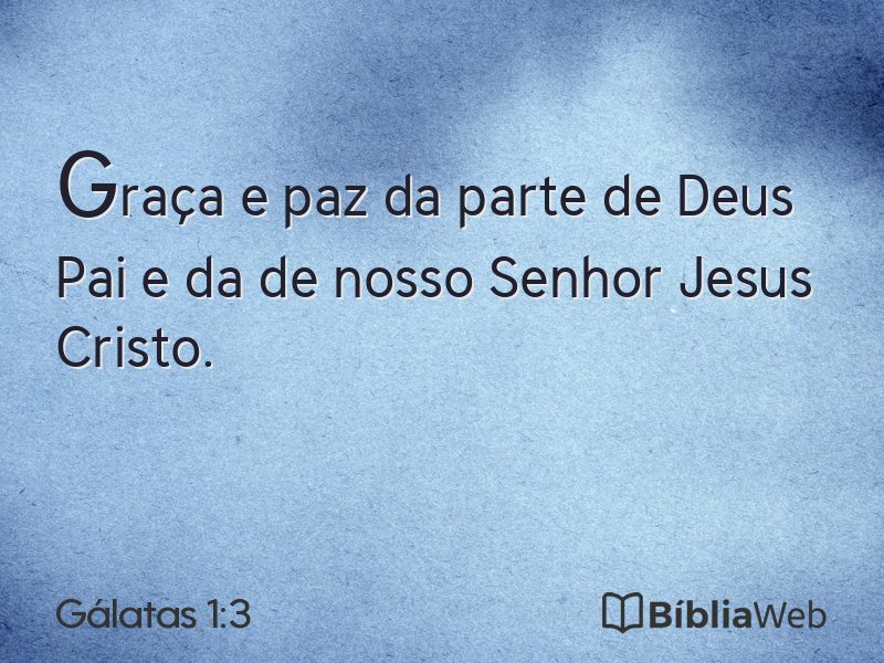 Gálatas 1:3 em imagem para compartilhar