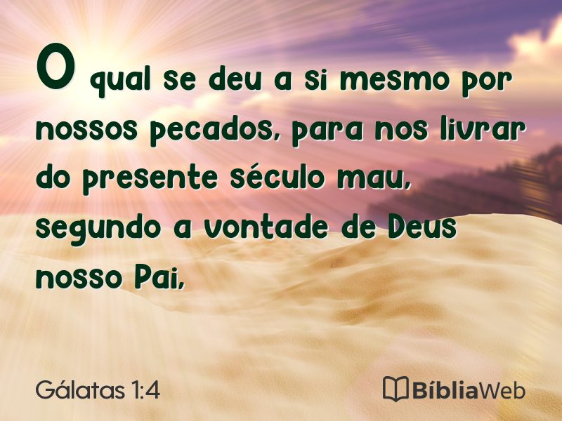 Gálatas 1:4 em imagem para compartilhar