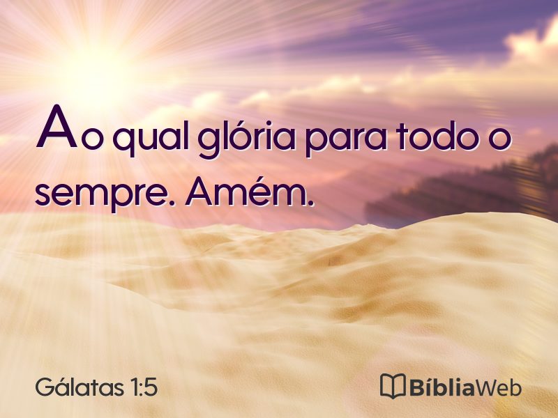 Gálatas 1:5 em imagem para compartilhar