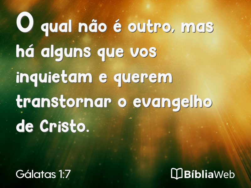 Gálatas 1:7 em imagem para compartilhar
