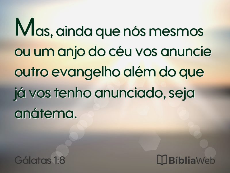 Gálatas 1:8 em imagem para compartilhar
