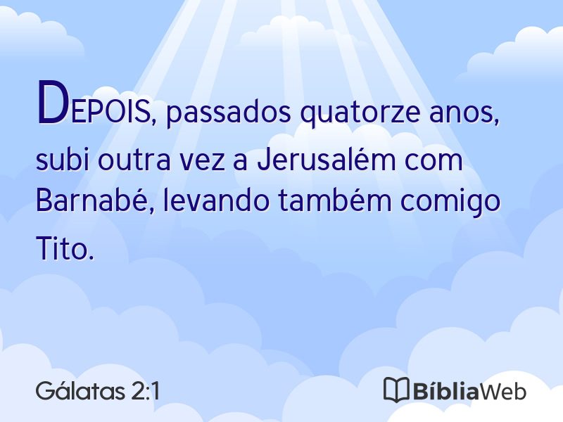 Gálatas 2:1 em imagem para compartilhar