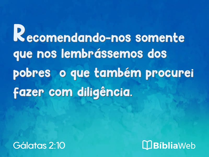 Gálatas 2:10 em imagem para compartilhar