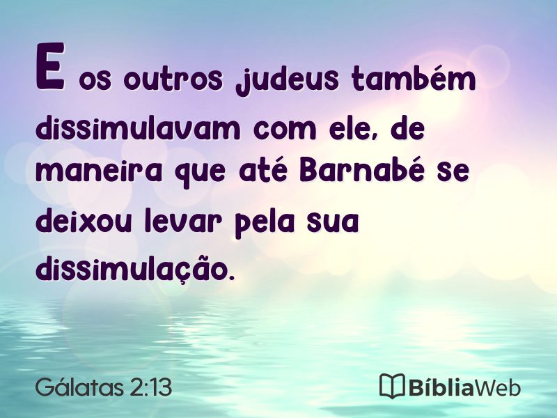 Gálatas 2:13 em imagem para compartilhar