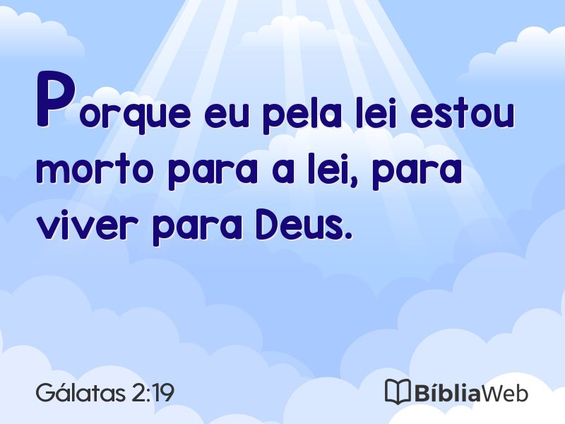 Gálatas 2:19 em imagem para compartilhar