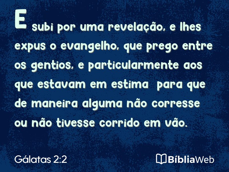 Gálatas 2:2 em imagem para compartilhar