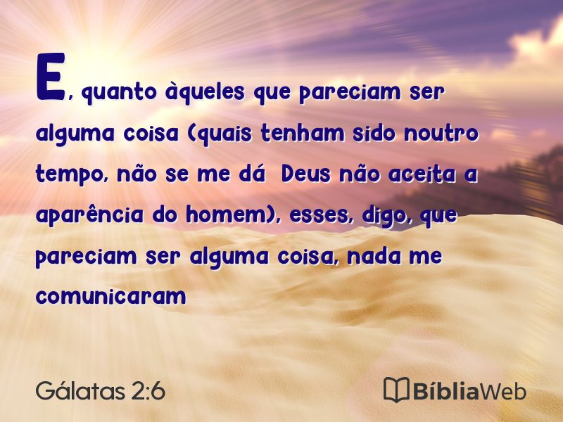 Gálatas 2:6 em imagem para compartilhar