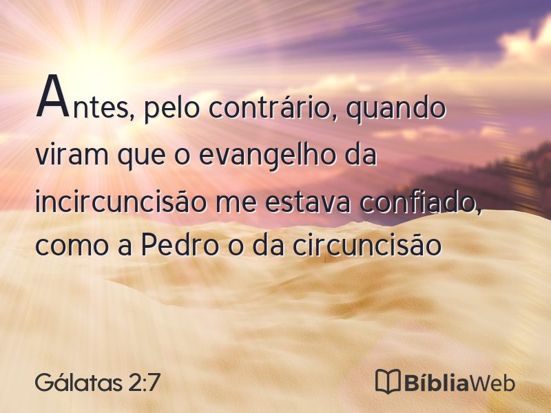 Gálatas 2:7 em imagem para compartilhar