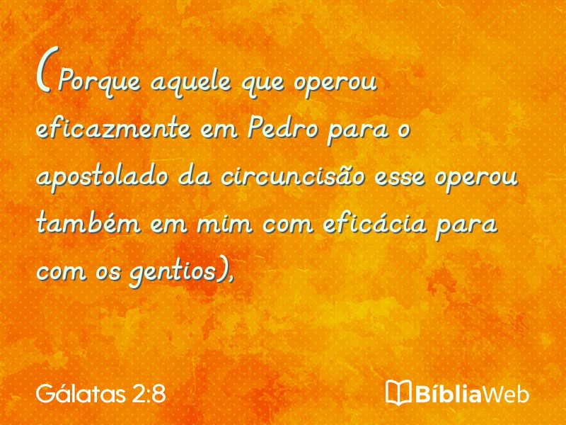 Gálatas 2:8 em imagem para compartilhar