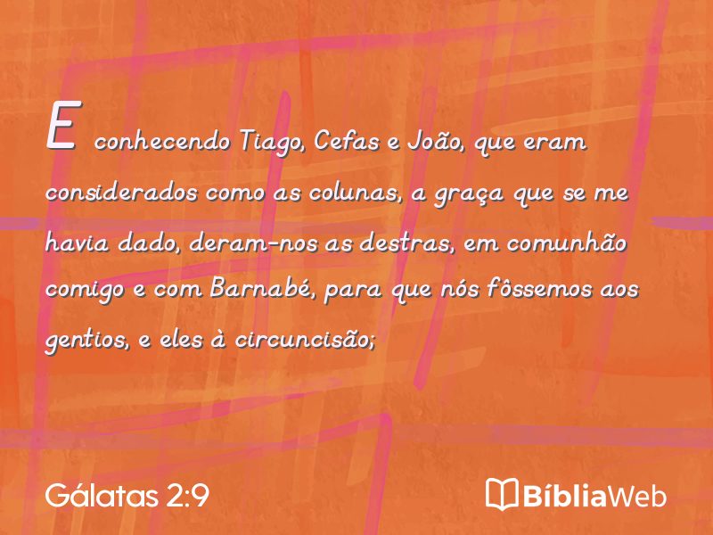 Gálatas 2:9 em imagem para compartilhar