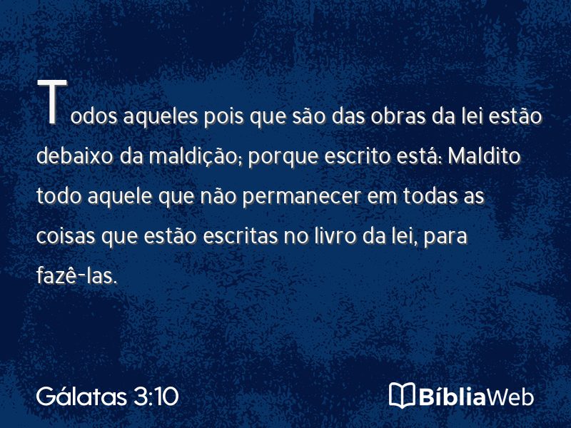 Gálatas 3:10 em imagem para compartilhar
