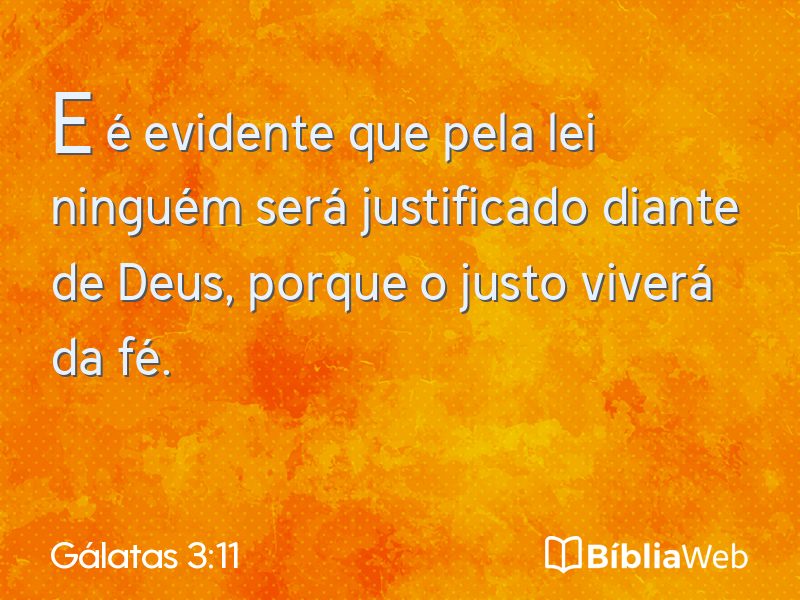 Gálatas 3:11 em imagem para compartilhar