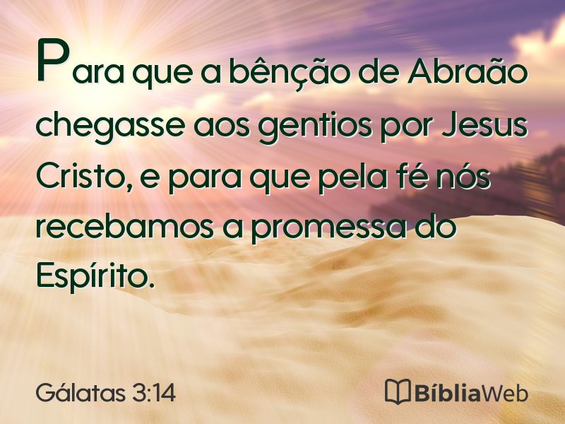 Gálatas 3:14 em imagem para compartilhar