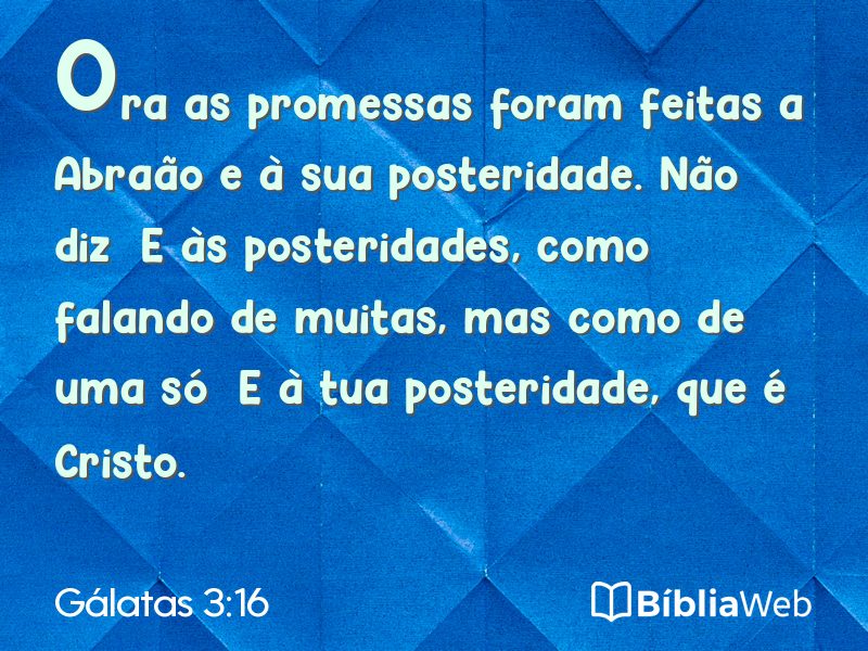 Gálatas 3:16 em imagem para compartilhar