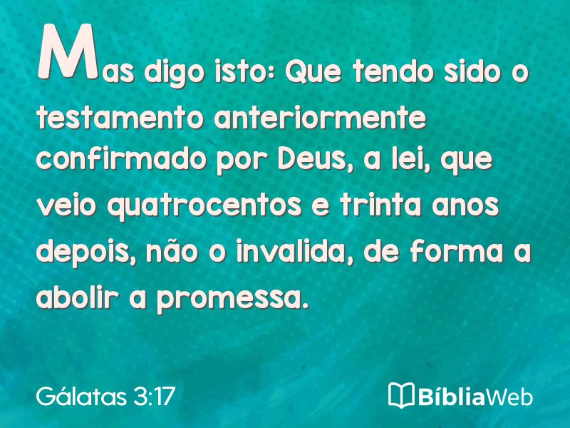 Gálatas 3:17 em imagem para compartilhar