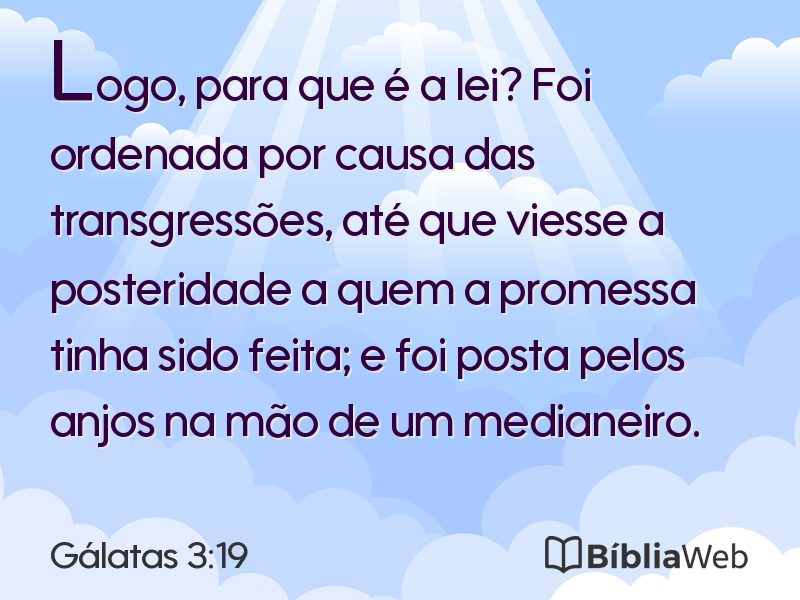 Gálatas 3:19 em imagem para compartilhar