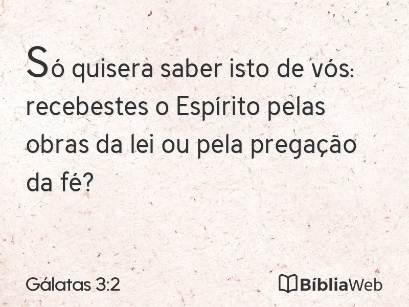 Gálatas 3:2 em imagem para compartilhar