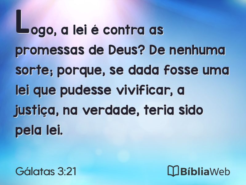 Gálatas 3:21 em imagem para compartilhar