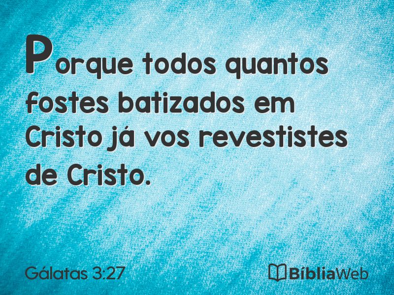 Gálatas 3:27 em imagem para compartilhar