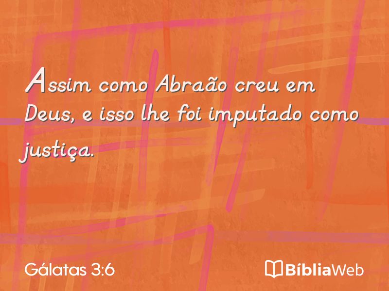 Gálatas 3:6 em imagem para compartilhar