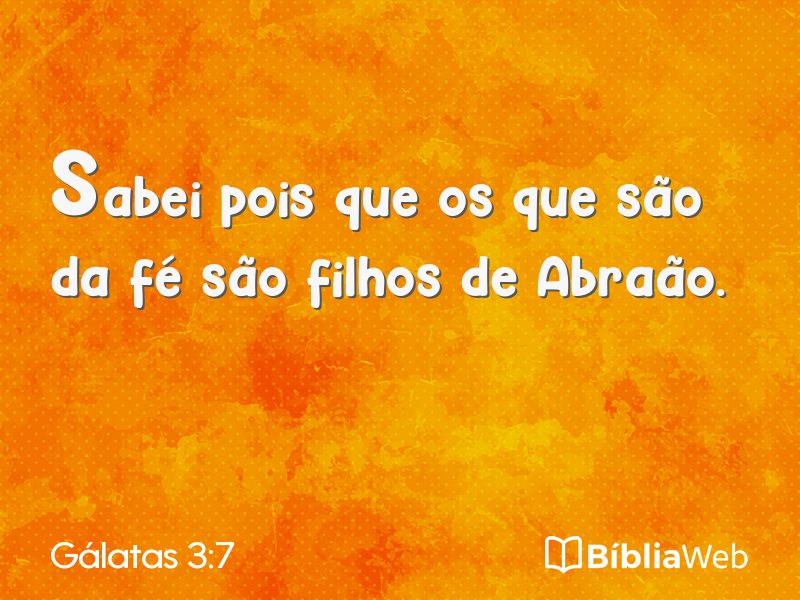 Gálatas 3:7 em imagem para compartilhar